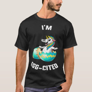 Ostern I m Egg Aufgeregt Einhorn Ei Kinder Frühli T-Shirt