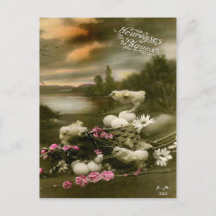 Ostern im Vintage-Stil Feiertagspostkarte