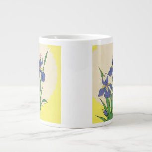 Ostern im Vintage-Stil, lila Garten-Iris-Blumen Jumbo-Tasse