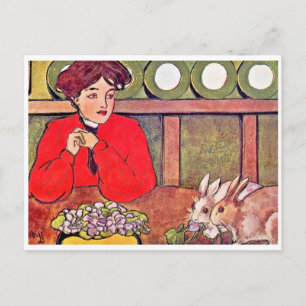 Ostern im Vintage-Stil Postkarte