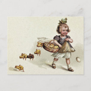 Ostern im Vintage-Stil Postkarte