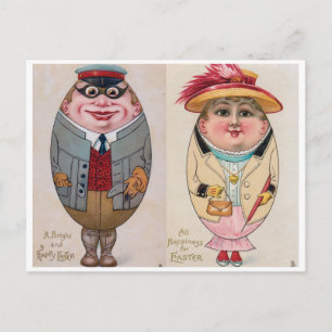 Ostern im Vintage-Stil Postkarte