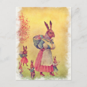 Ostern im Vintage-Stil Postkarte