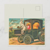 Ostern im Vintage-Stil Postkarte (Vorne/Hinten)