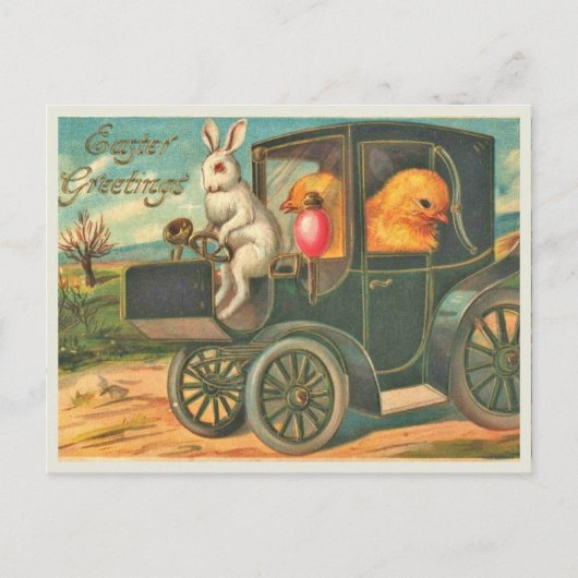 Ostern im Vintage-Stil Postkarte (Vorderseite)