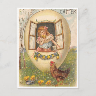 Ostern im Vintage-Stil Postkarte