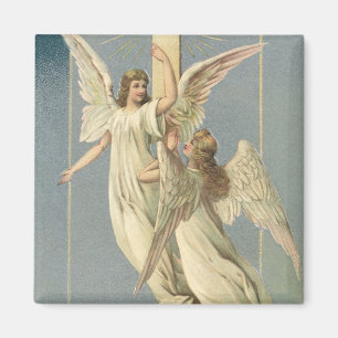 Ostern im Vintage-Stil, viktorianische Engel mit e Magnet