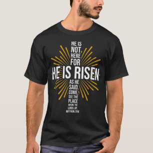 Ostern ist er Riser Jesus Cross Christlich Faith B T-Shirt
