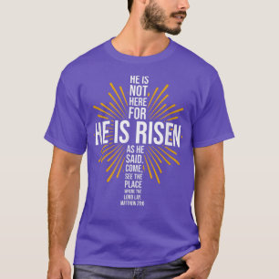 Ostern ist er Riser Jesus Cross Christlich Faith B T-Shirt