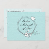 Ostern ist Gottes Gabe der Liebe, Schrift Johannes Postkarte (Vorne/Hinten)