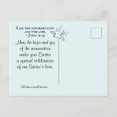 Ostern ist Gottes Gabe der Liebe, Schrift Johannes Postkarte (Rückseite)