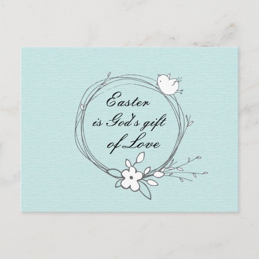 Ostern ist Gottes Gabe der Liebe, Schrift Johannes Postkarte (Vorderseite)