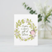 Ostern ist Gottes Geschenk der Liebe Johannes 3:16 Postkarte (Stehend Vorderseite)