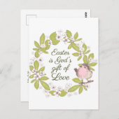 Ostern ist Gottes Geschenk der Liebe Johannes 3:16 Postkarte (Vorne/Hinten)