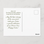 Ostern ist Gottes Geschenk der Liebe Johannes 3:16 Postkarte (Rückseite)