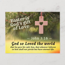 Ostern ist Gottes Geschenk der Liebe, Johannes 3:1 Postkarte