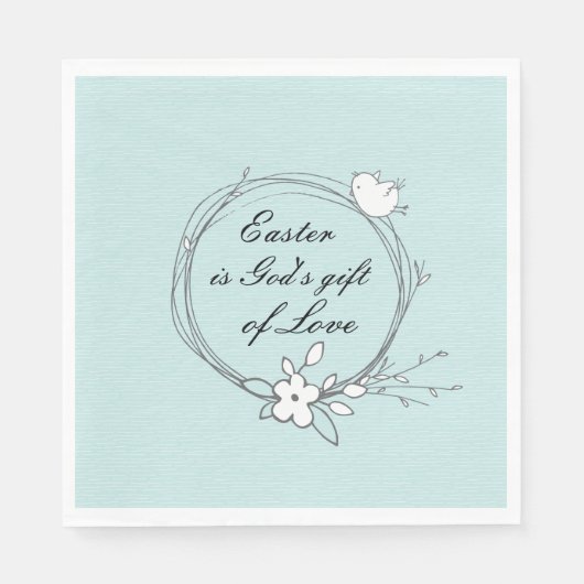 Ostern ist Gottes Geschenk der Liebe, Serviette (Vorderseite)