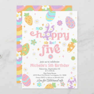 Ostern ist so erfreulich, fünf Geburtstag zu haben Einladung