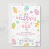 Ostern ist so erfreulich, sechs Geburtstag zu habe Einladung (Vorderseite)