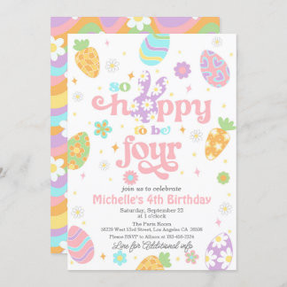 Ostern ist so erfreulich, vier Geburtstag zu haben Einladung