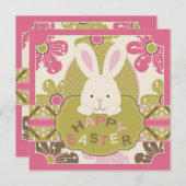 Ostern-Jagd-Einladungs-Quadrat Einladung (Vorne/Hinten)