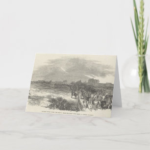 Ostern-Jagd mit den königlicher Hirsch-Jagdhunden Feiertagskarte