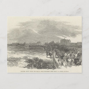 Ostern-Jagd mit den königlicher Hirsch-Jagdhunden Feiertagspostkarte