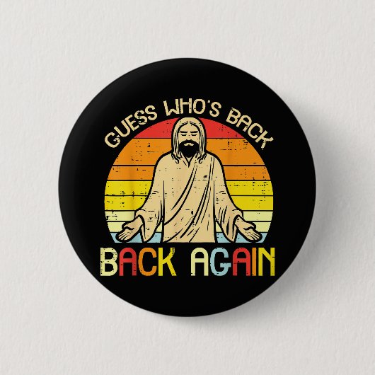 Ostern Jesus Errate Wer ist zurück Religiös Christ Button (Vorderseite)