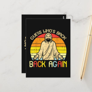 Ostern Jesus Errate Wer ist zurück Religiös Christ Postkarte
