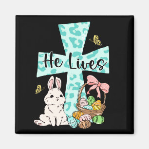 Ostern Jesus Kreuz Hase Ohren Bibelvers Magnet