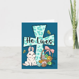 Ostern Jesus Kreuz Hase Ohren Ostern Karte