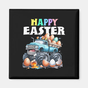 Ostern Jungen glücklicher Oster-Monstertruck Oster Magnet