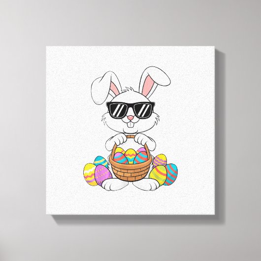 Ostern Jungen Mädchen Kinder Kleinkind Hase Kaninc Leinwanddruck (Vorderseite)