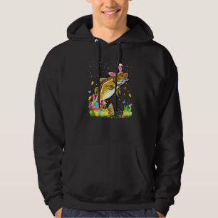 Ostern Kabeljau Fisch Bunny Egg Jagen Ostern Sonnt Hoodie