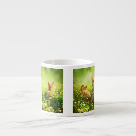 Ostern-Kaninchen Espressotasse (Vorderseite)