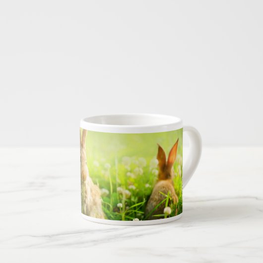 Ostern-Kaninchen Espressotasse (Vorderseite Rechts)