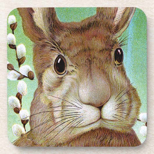 Ostern-Kaninchen Getränkeuntersetzer (Vorderseite)