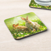 Ostern-Kaninchen Getränkeuntersetzer (Linke Seite)