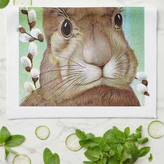 Ostern-Kaninchen Küchentuch (Gefaltet)