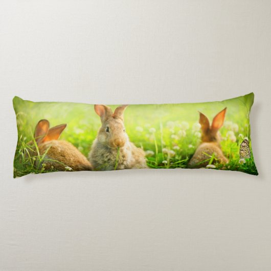 Ostern-Kaninchen Seitenschläferkissen (Rückseite)