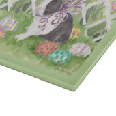 Ostern-Kaninchen und Ei-Schneidebrett Schneidebrett (Ecke)