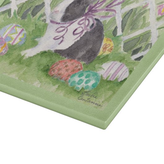 Ostern-Kaninchen und Ei-Schneidebrett Schneidebrett (Ecke)