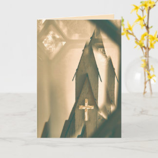 Ostern, Karfreitag, Segnungen mit Kirche und Kreuz Karte