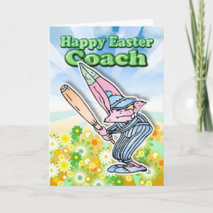 Ostern-Karte - Osterhasen-Baseballtrainer Feiertagskarte