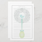 Ostern-Karte, Vogel-Nest und Ei Briefpapier (Vorne/Hinten)