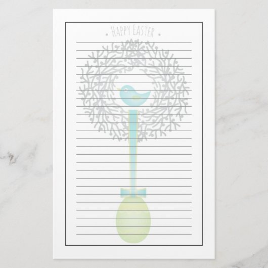 Ostern-Karte, Vogel-Nest und Ei Briefpapier (Vorderseite)