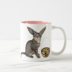 Ostern-Kätzchen-Tasse Zweifarbige Tasse