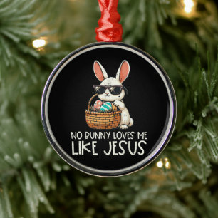 Ostern Kein Hase liebt mich wie Jesus Christlich Ornament Aus Metall