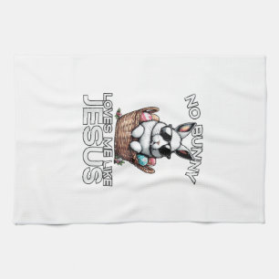 Ostern Kein Hase liebt mich wie Jesus Christliche  Geschirrtuch