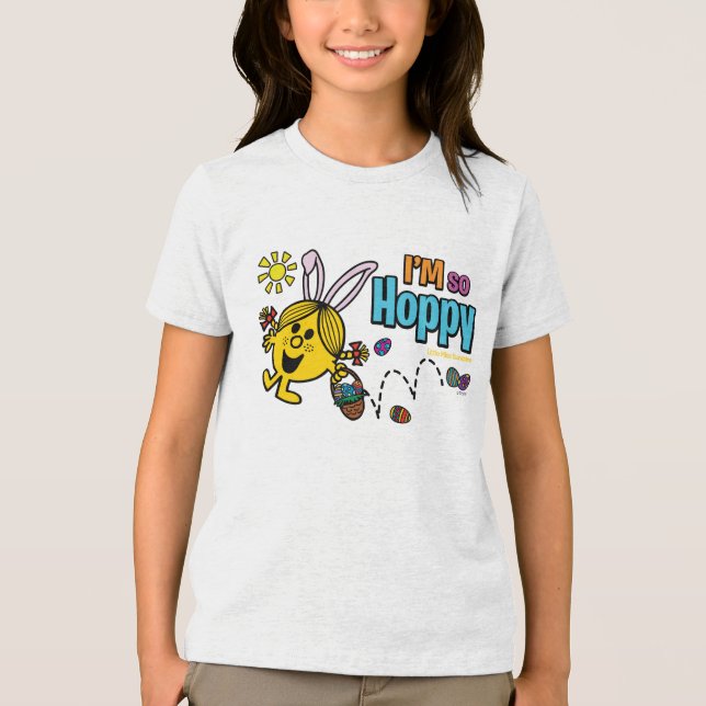 Ostern-kleines Fräulein Sunshine Tri-Blend Shirt (Vorderseite)